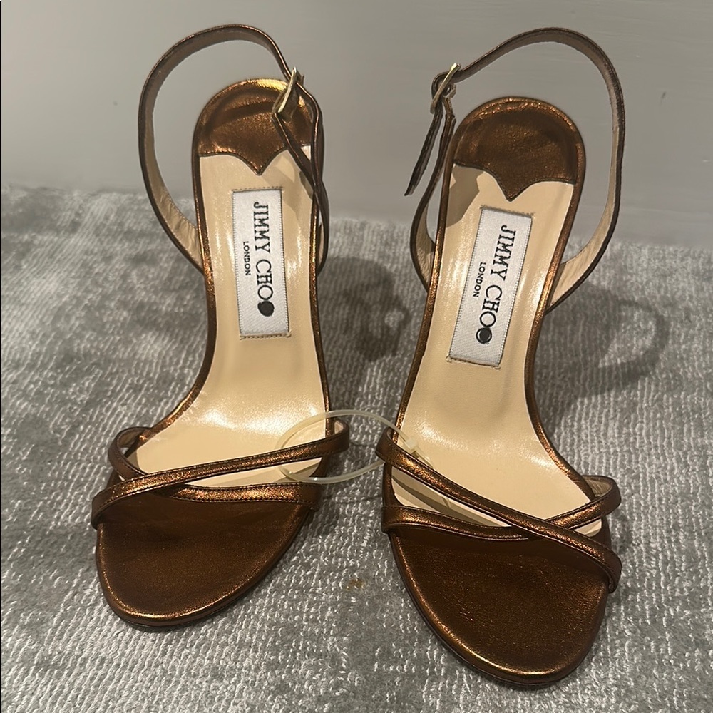 Brand new Jimmy Choo bronze Strappy Sandals